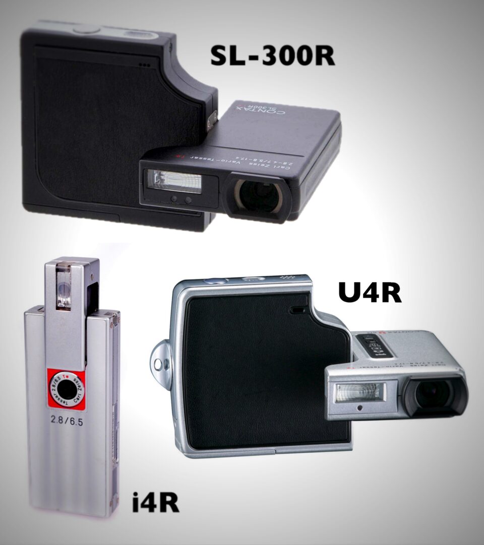 Le fotocamere digitali tascabili Contax, con il loro curioso fattore di forma